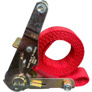 2" x 27' Ratchet Strap with J-Hooks – 3,333 lb WLL