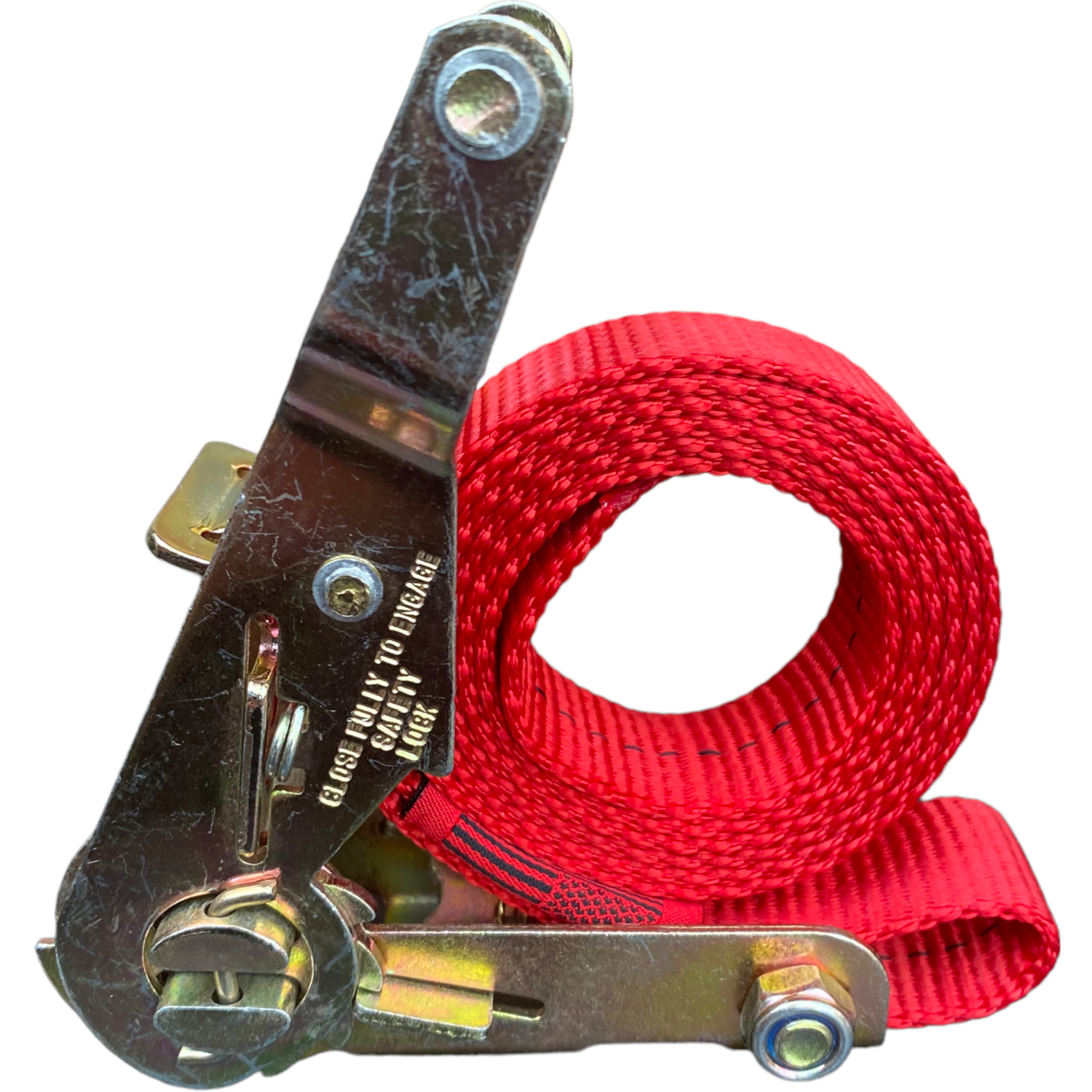 3" x 30' Ratchet Strap with Flat Hooks – 5,400 lb WLL