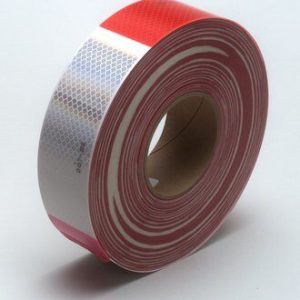 150 foot roll of red and white DOT conspicuity tape