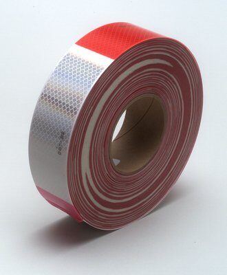 150 foot roll of red and white DOT conspicuity tape