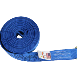 2 inch by 30 foot Diamond Weave winch strap with wire hook, made in USA
