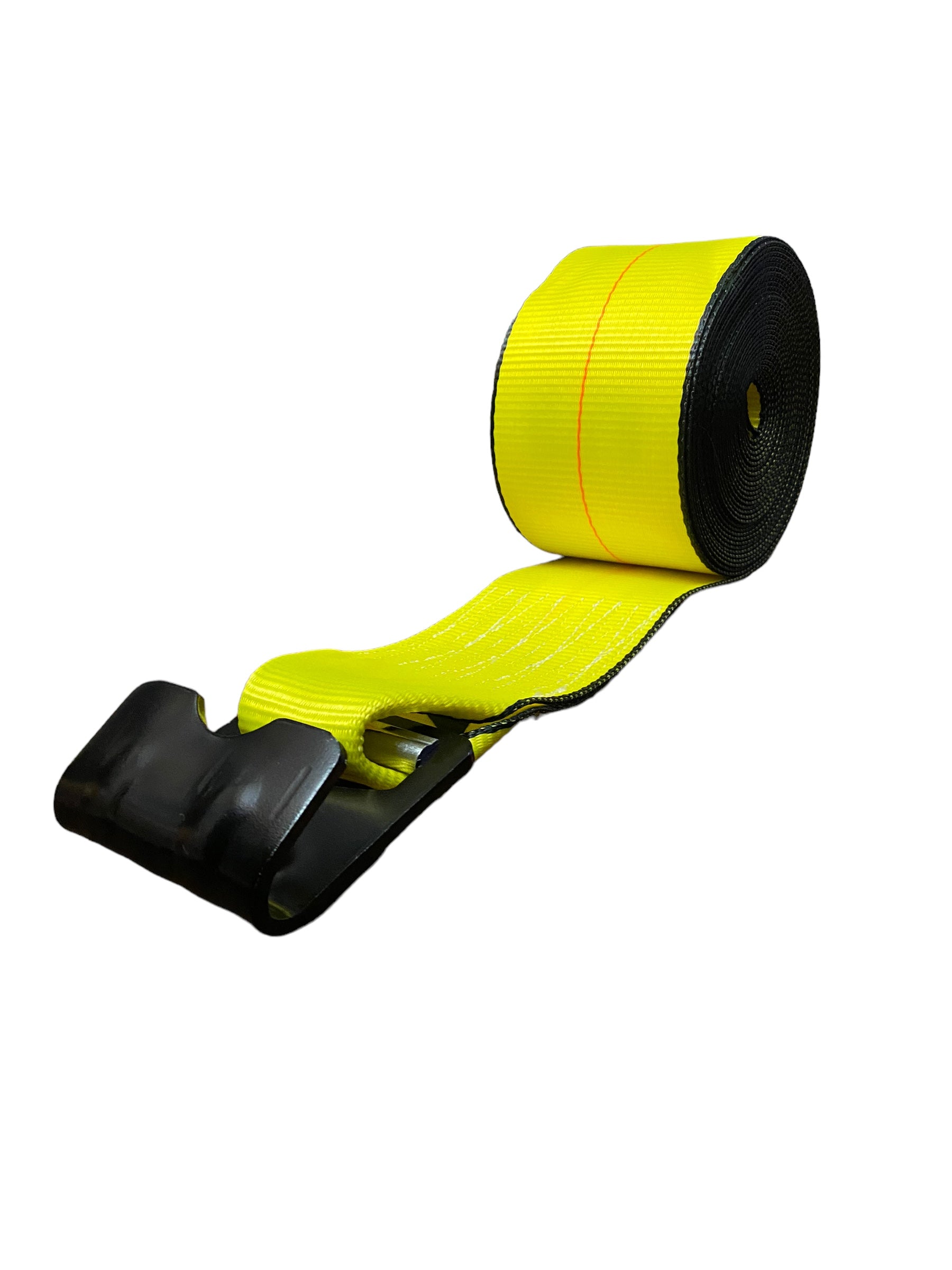 ten-pack of 4 inch by 30 foot import winch straps with flat hooks