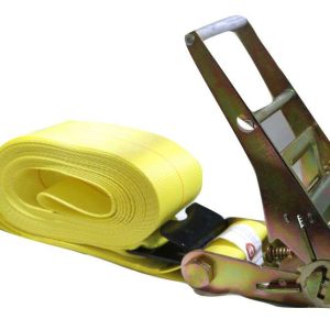 4 inch by 30 foot ratchet strap with flat hooks
