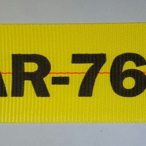 4 inch by 40 foot Diamond Weave flatbed winch strap with flat hook, made in USA
