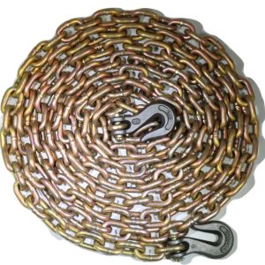 20 foot 5/16 inch grade 70 chain with clevis grab hooks