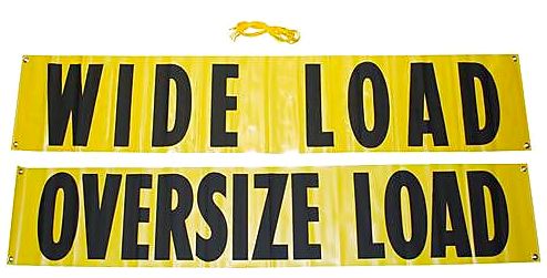 18 by 84 inch vinyl wide load oversize load banner